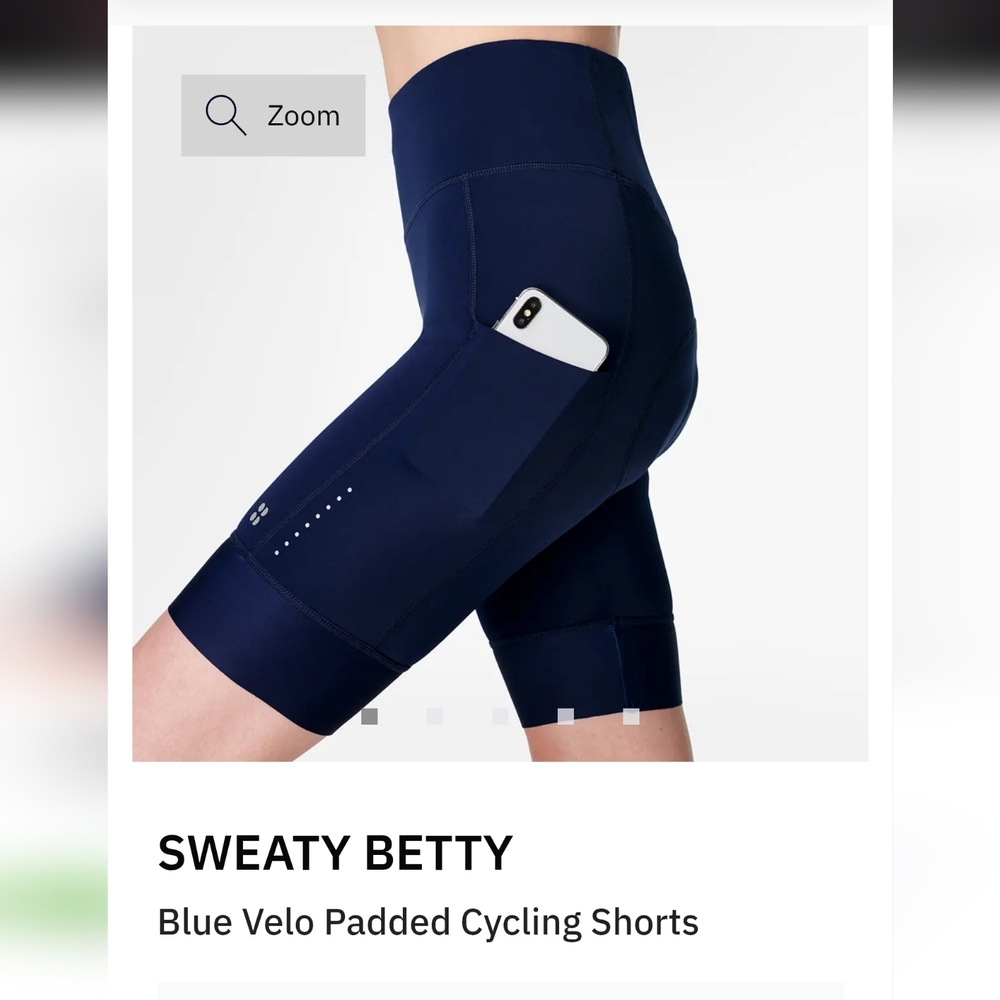 Sweaty Betty Blue Velo Padded Cycling Shorts